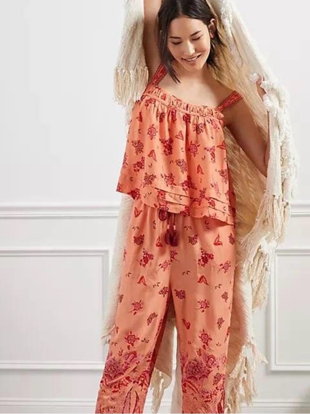 Anthropologie Clementine Pajama Lounge Set Small Modal